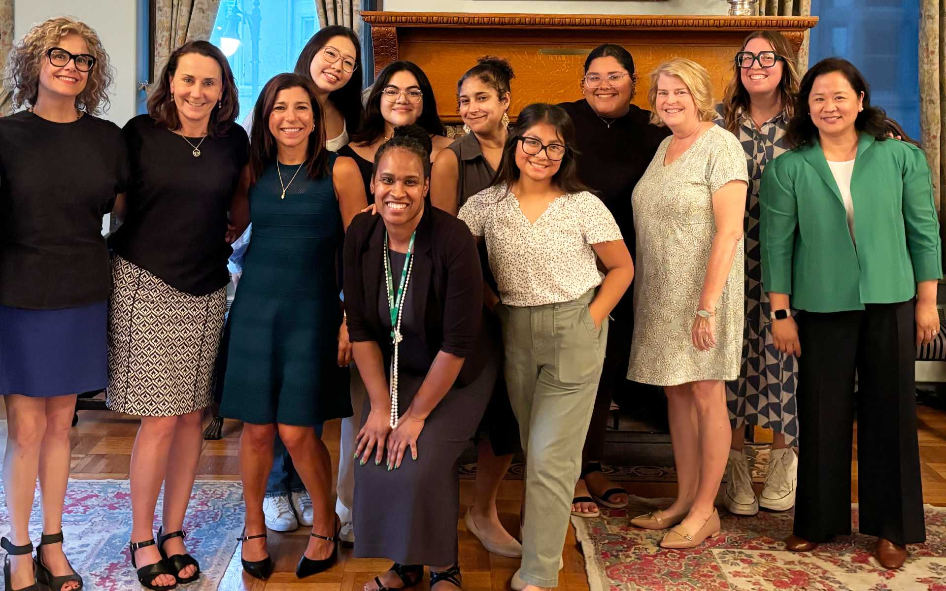 Group of women taking a photo together for Herczeg Reception