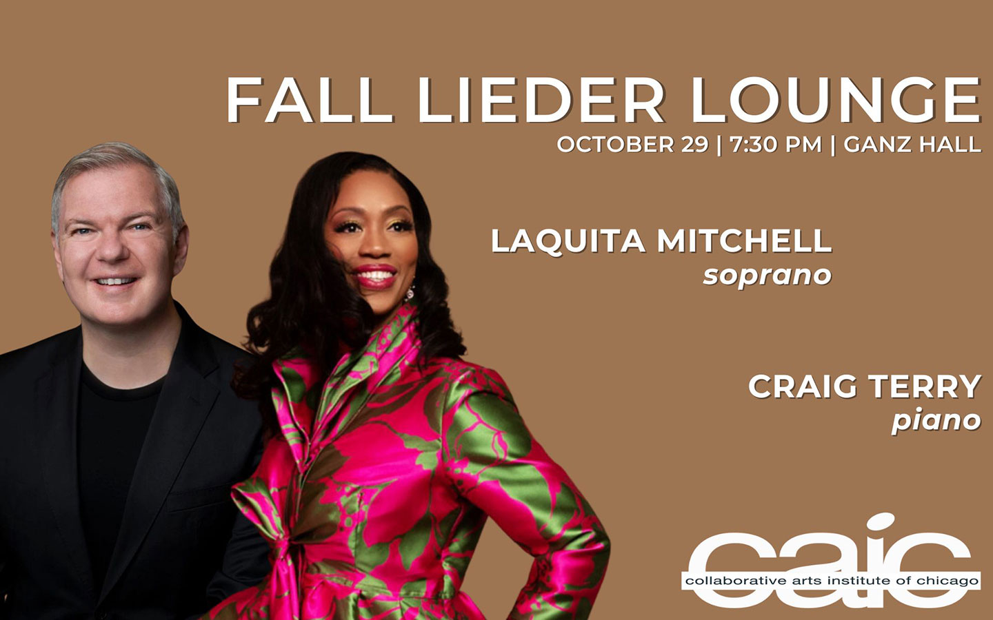 Fall Lieder Lounge, October 29, 7:30pm, Ganz Hall