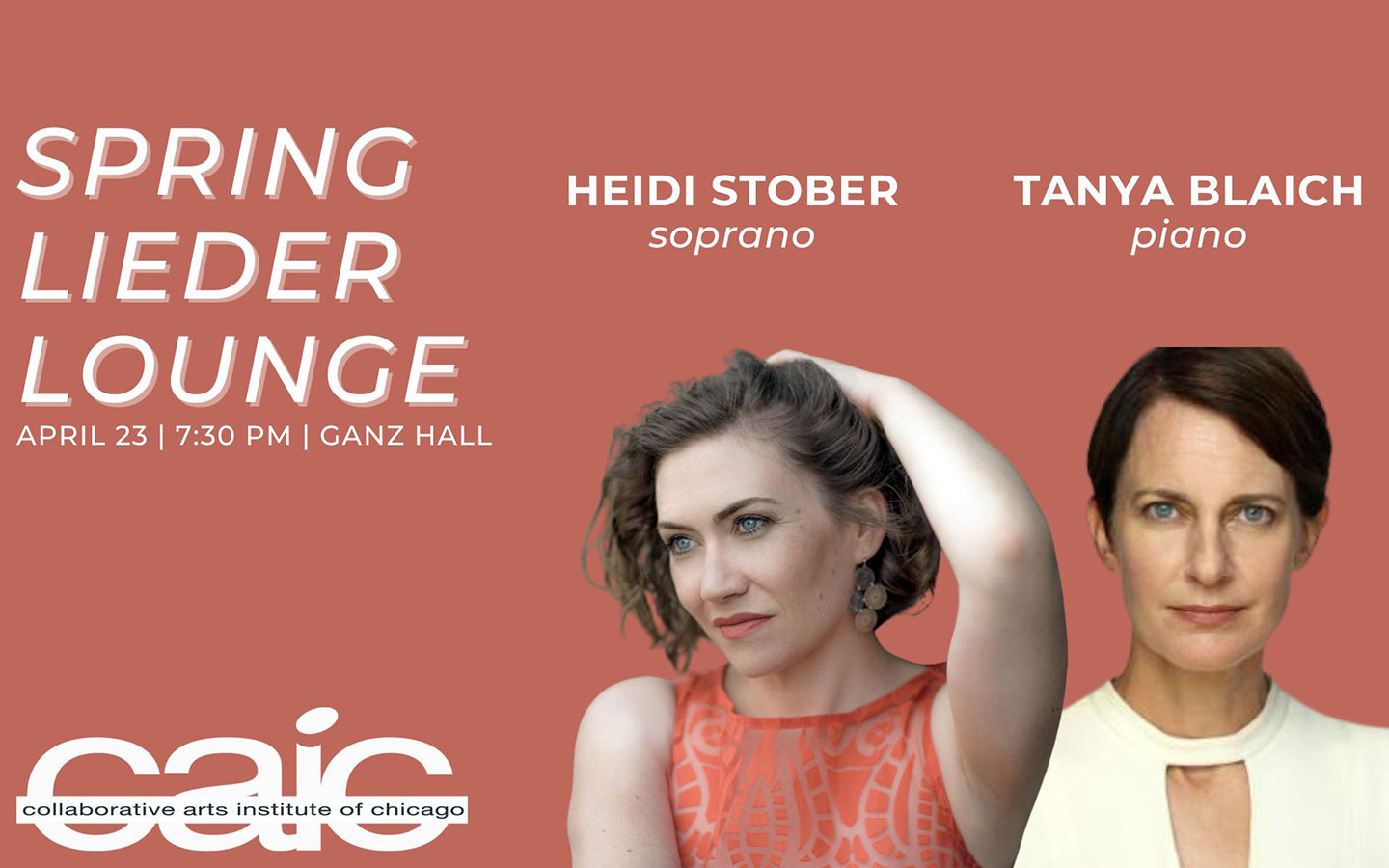 Spring Lieder Lounge, April 23, 7:30pm, Ganz Hall