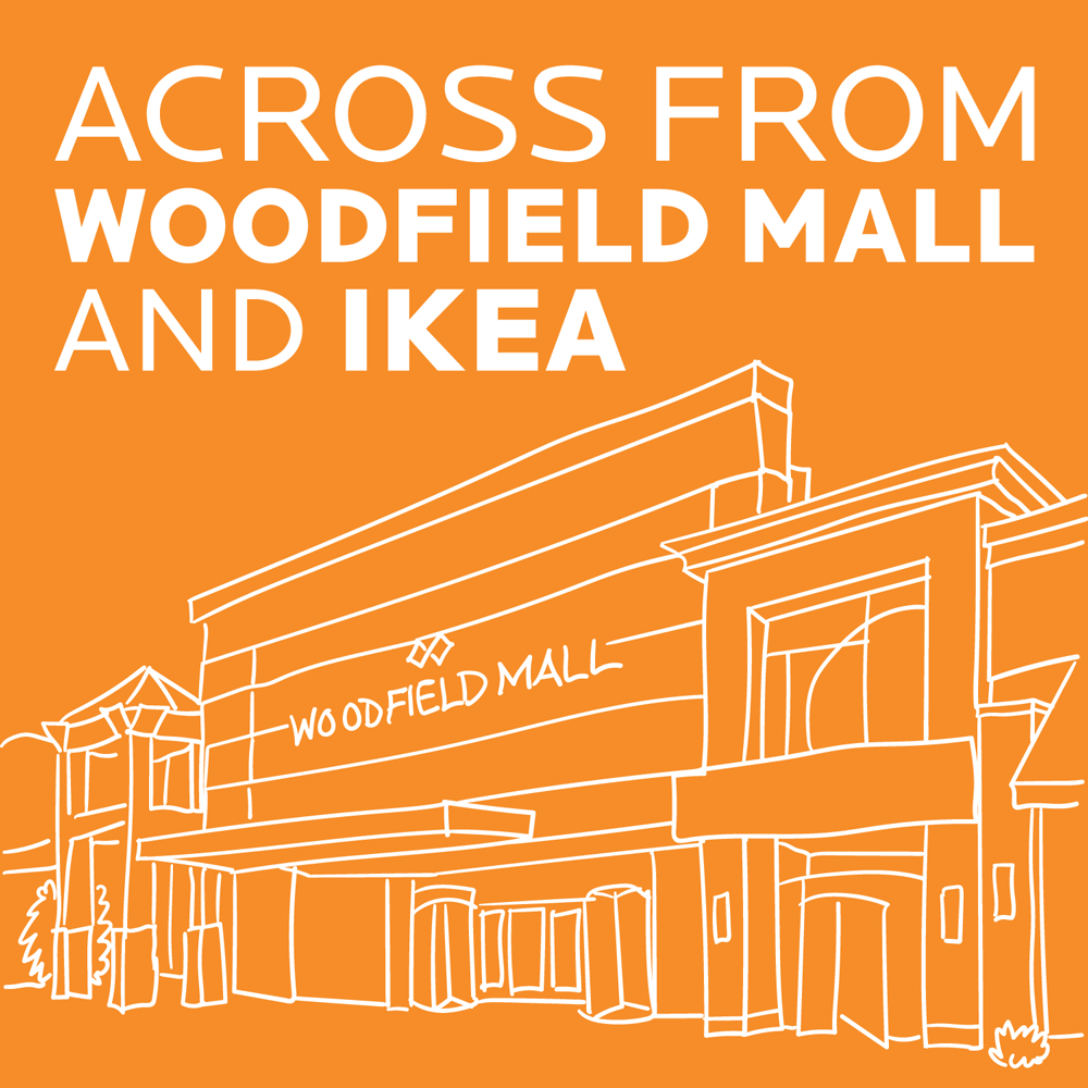 Across from Woodfield Mall and IKEA