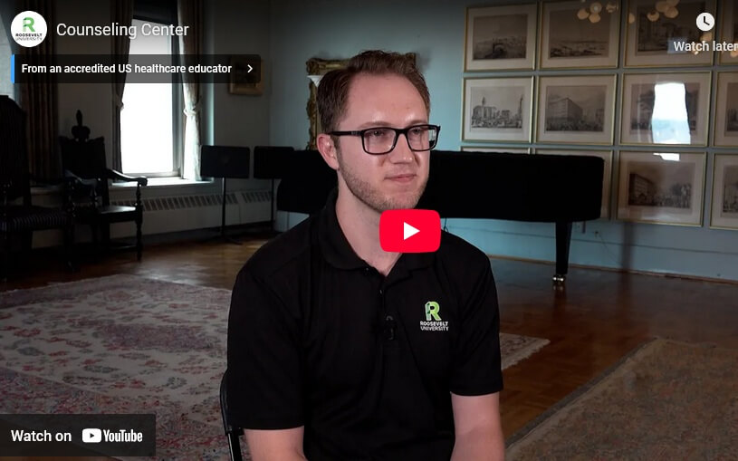 Video still image of Dr. Gabe Becker in Counseling and Wellness