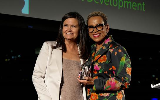 Regina Stilp and Collete English-Dixon at the 2024 MBIRE Gala